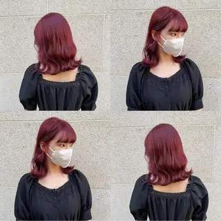 ミディアム 色落ちまで可愛い🧚 心斎橋hikaruのヘアスタイル