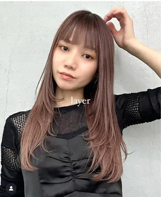 ロング カラー CHERIEブリーチ ダブルカラー 天神のヘアスタイル