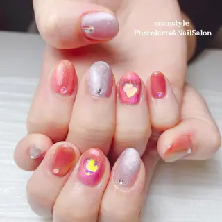 ミディアム ネイル 🐾enen style 🐾のネイルデザイン