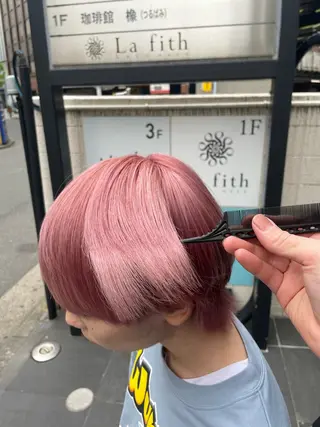 メンズ カラーブリーチ特化 石原勇希のヘアスタイル