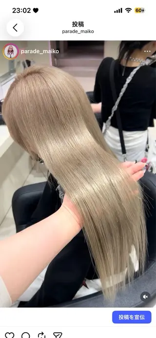 ロング カラー ヘアアレンジ 韓国レイヤー&ピンク 艶髪🩶maikoのヘアスタイル