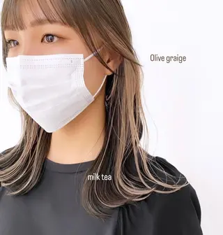 セミロング カラー 赤羽美容師 ayunaのヘアスタイル