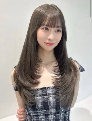 ロング カラー ダブルカラー/レイヤ ーカット 🤍ゆきなのヘアスタイル