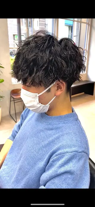 ショート パーマ メンズ 🦩パーマン🦩佐藤 航太のヘアスタイル