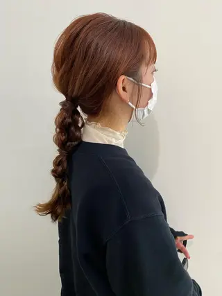 セミロング カラー ヘアアレンジ お洒落パーマ/ 艶カラー/michiのヘアスタイル
