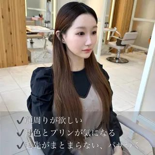 ロング カラー 🇰🇷韓国風くびれ ヘア🇰🇷中村優大のヘアスタイル