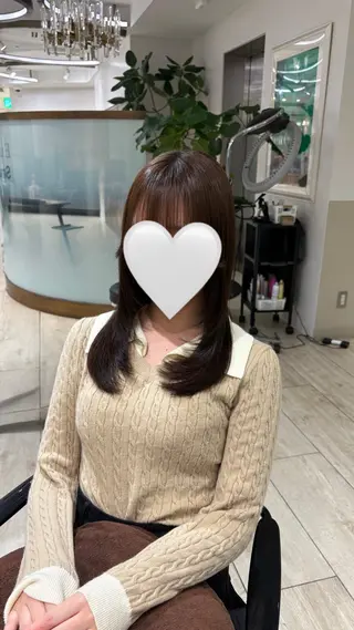 ミディアム nozomi ‎‎🤍のヘアスタイル