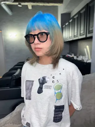 ミディアム カラー デザインカラー /rioのヘアスタイル