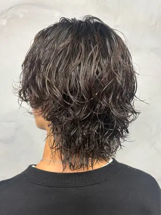 ミディアム パーマ メンズ メンズパーマ/新潟駅 NOBUTA🔥のヘアスタイル