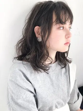 ミディアム 初めてでも失敗しない 透明感カラー Miiのヘアスタイル