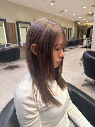セミロング 海外風/ハイトーン /レイヤー🪐のヘアスタイル