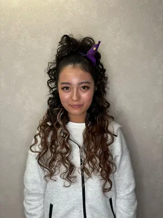 セミロング エクステ*美髪サロン KR2S河内長野店長のヘアスタイル