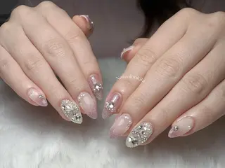 ネイル ユリ🎀長さだし/ パラジェル/持ち込みのネイルデザイン