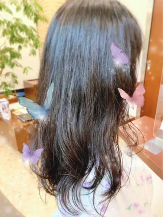 セミロング パーマ ✨ニュアンスカラー✨ かつべのヘアスタイル
