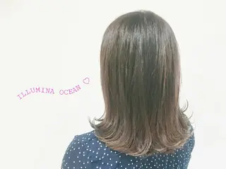 ミディアム カラー ✨ブリーチなし透明感 カラー✨ゆりかのヘアスタイル