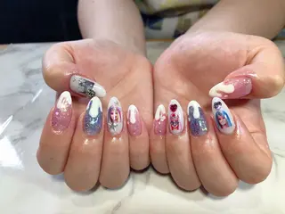 ロング ネイル 安藤 紅実のネイルデザイン
