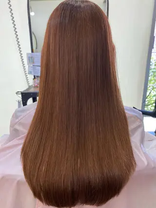セミロング カラー 大人可愛いレイヤー 大田のヘアスタイル