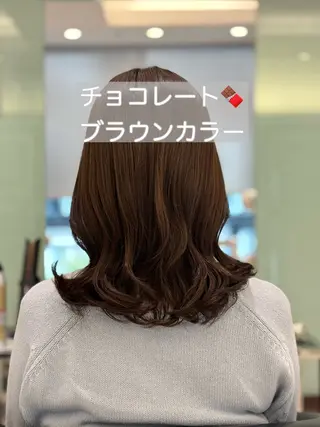 ミディアム カラー パーマ 韓国っぽ水光肌カラー マンツーマン🫧なおのヘアスタイル