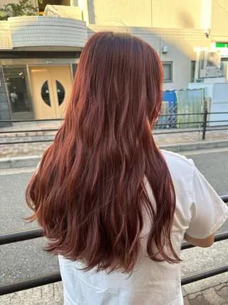 ロング カラー 【aini天王寺】 𝐚𝐢𝐫𝐢✂︎のヘアスタイル