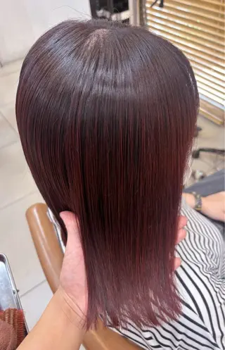 ミディアム カラー 頭皮×髪質改善 透明感カラー💎中村のヘアスタイル