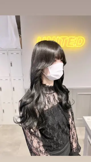 ロング カラー パーマ ヘアアレンジ メンズ 上品＆韓国風 🥀海心🥀のヘアスタイル