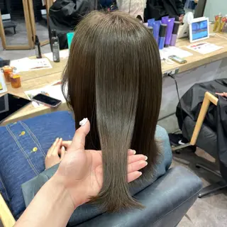 カラー 銀座:似合わせカラー オリーブ🫒アレンジのヘアスタイル