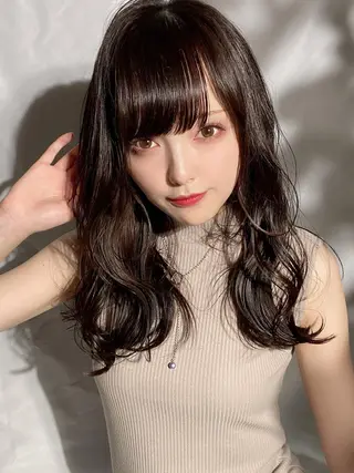 セミロング カラー 銀座✨レイヤーカット 顔まわり/坂本亜裟海のヘアスタイル