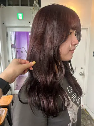 ロング カラー maho/垢抜け パーマカラーのヘアスタイル
