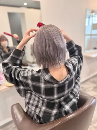 ショート ブリーチ毛に縮毛矯正 ✨カラー✨山田 正幸のヘアスタイル