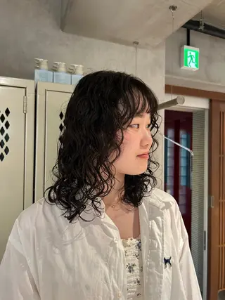 ミディアム パーマ ayano/パーマ/ 暖色カラーのヘアスタイル