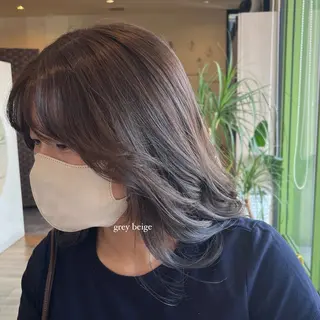 セミロング カラー レイヤー/透明感艶 カラー丸山ななほのヘアスタイル
