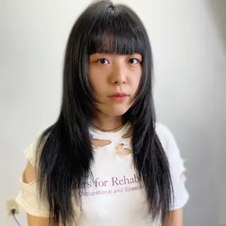 セミロング カラー ヘアアレンジ レイヤーカット×髪質 改善🇰🇷シオリのヘアスタイル