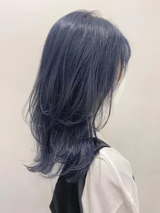 セミロング カラー ヘアアレンジ 天神レイヤーカット No.1💖マユカのヘアスタイル