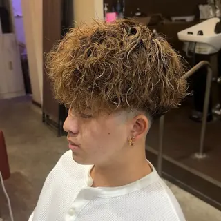 カラー パーマ スペインカール/セン ターパート/RYUのヘアスタイル