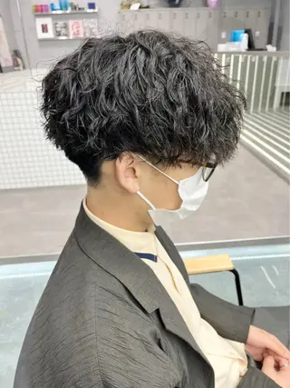 パーマ メンズ 松戸レイヤーカット 塚原悠斗のヘアスタイル