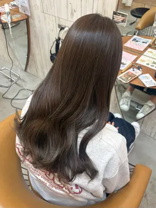 ロング オリーブベージュ/ボ ブ縮毛矯正たまき🧡のヘアスタイル