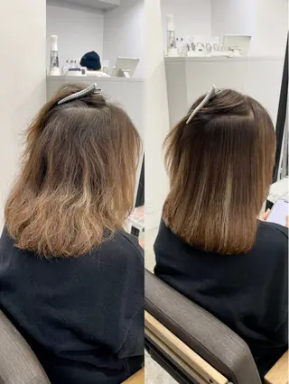 ミディアム カラー パーマ 生艶髪&レイヤー🔔 渋谷お薦めNo.1✨のヘアスタイル