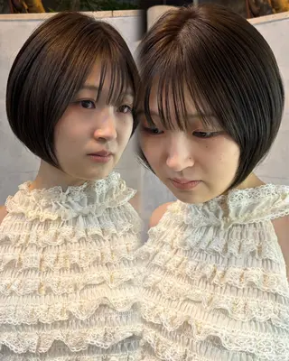 ショート カラー ボブ×レイヤーカット 透明感カラー/Fuuのヘアスタイル