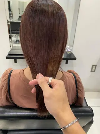 セミロング カラー レイヤーカット 赤み消し　店長/大和のヘアスタイル
