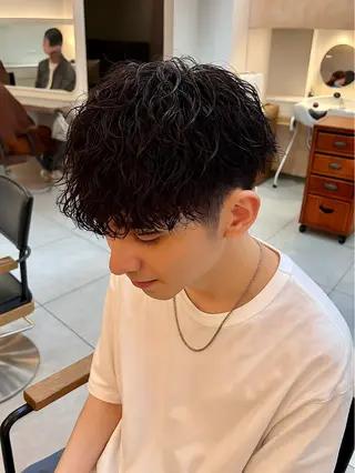 ショート パーマ メンズ 田中 旭 横浜メンズ特化のヘアスタイル