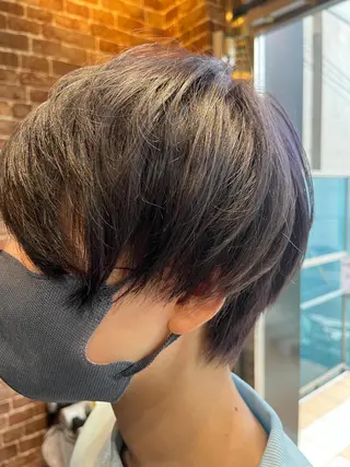 ショート カラー パーマ ヘアアレンジ メンズ キッズ ネイル マツエク・マツパ アイブロウ 久木原 ゆりのヘアスタイル