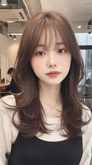 カラー 韓国×艶ハイトーンが かわいい✨️リオ🍒のヘアスタイル