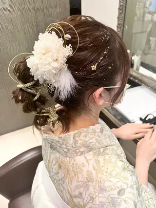 セミロング ヘアアレンジ Ofhair 柴田咲喜のエステ・リラクイメージ
