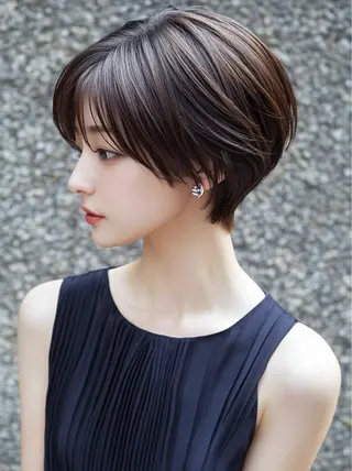 ショート カラー レイヤー× 顔まわり/MIUのヘアスタイル