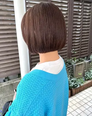 ショート カラー パーマ 髪質改善 縮毛矯正/ レイヤー/銀座/本木のヘアスタイル