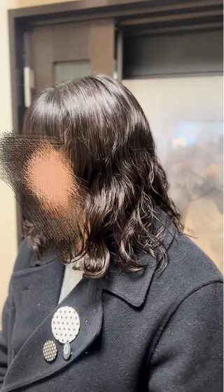 ミディアム パーマ ブリーチモデル✂︎ カラー特化✨ひかり/のヘアスタイル
