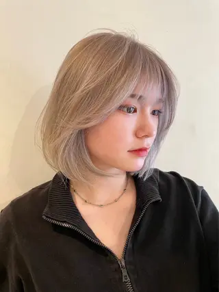 ショート カラー レイヤー似合わせ 透明感カラーりきやのヘアスタイル