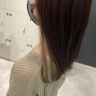 ミディアム カラー レイヤー×髪質改善 ×透明感/杉田 圭のヘアスタイル