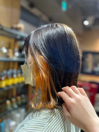 ミディアム カラー ヘアアレンジ 渡部 彩花のヘアスタイル