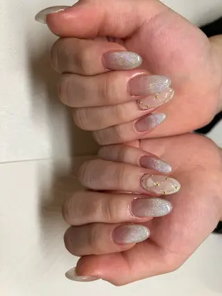 ネイル mellow:ｸﾙﾐ ﹡˖˟༝🎀˖˟ ༝のネイルデザイン